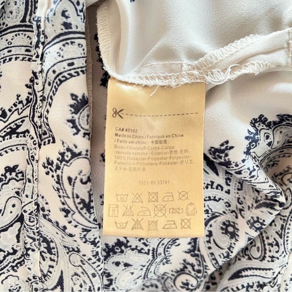 Maison Scotch Paisley & Geometric Print Blouse – Pioneer Top Size 3 (S/M) - Picture 7 of 7